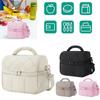 Detachable Strap Lunch Tote Quilted Puffer Lunch Storage Portable Thermal Bag  Beach