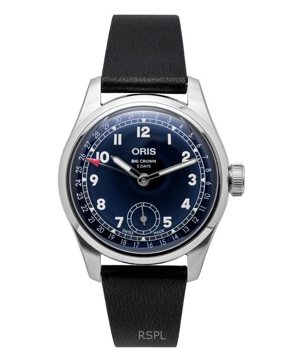 

Oris Big Crown Pointer Date Калибр 403 Кожаный ремешок Синий циферблат Автоматический 01-403-7776-4065-07-5-19-11 Мужские часы синий