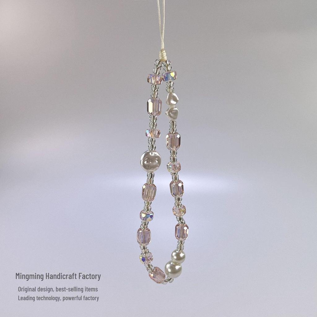 Wuwu Freedom Pink Diamond Anti-fall mobilkjede - stilig japansk og koreansk armbånddesign