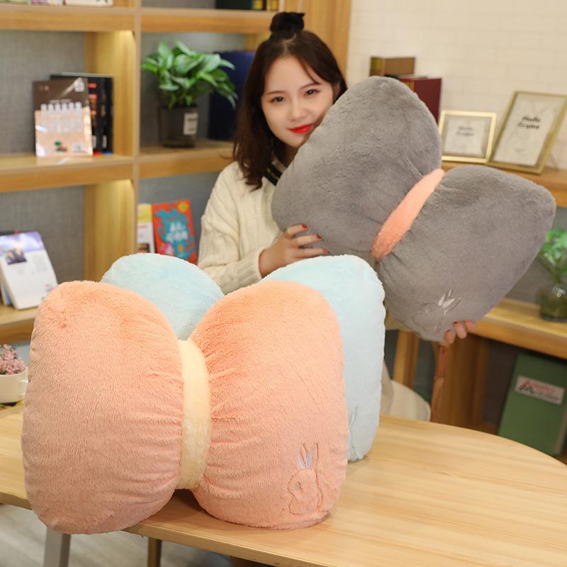 Toy Plush Bow Cute Simple Office Nap Pillow Sofa Cushion Throw Gifts Pillow