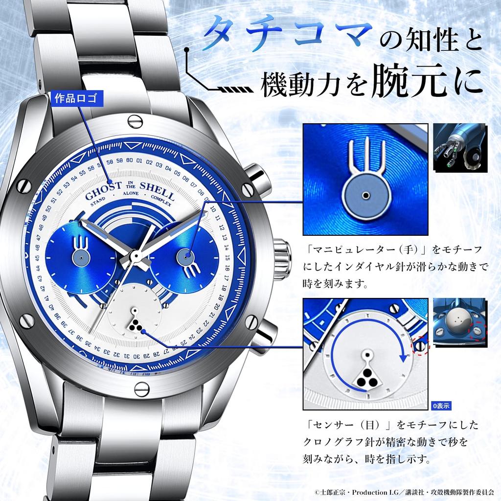 Ghost In the Shell Chronograph Wristwatch Tachikoma Model S.A.C.