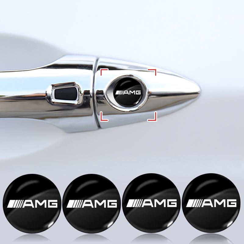 Badge Car Lock Keyhole Stickers Door Lock Protect Car 3D Stickers for Mercedes-Benz AMG CLA CES CLS SLK GLK CLK SLS CLG GLE GLC