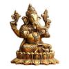 Ashtadhatu Shri Ganesh Idol, Lord Ganesh Bhagwan Sitting On Lotus - 6 Inch