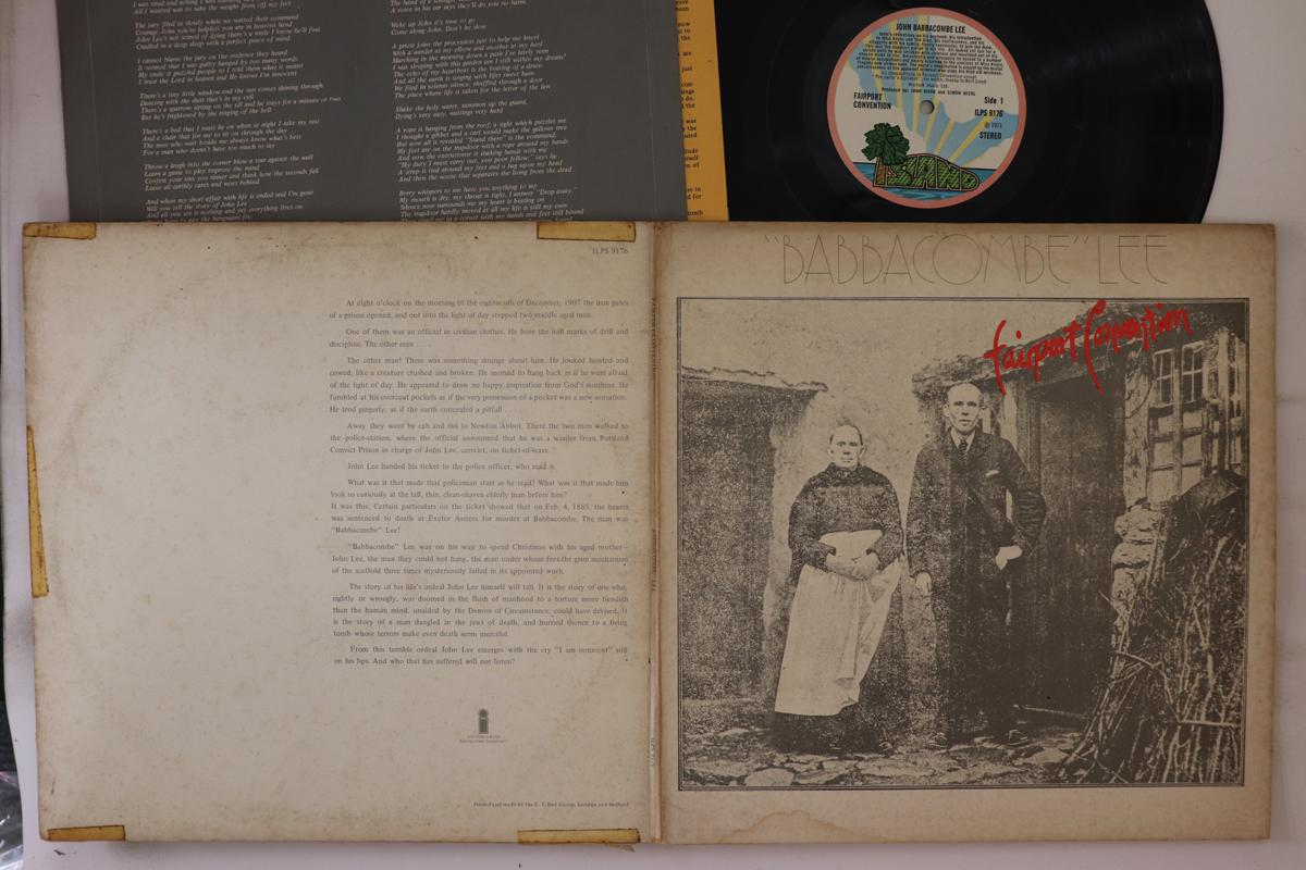 

LP Record FAIRPORT CONVENTION - babbacombe Lee ILPS9176 ISLAND 1971 UK Folk Used
