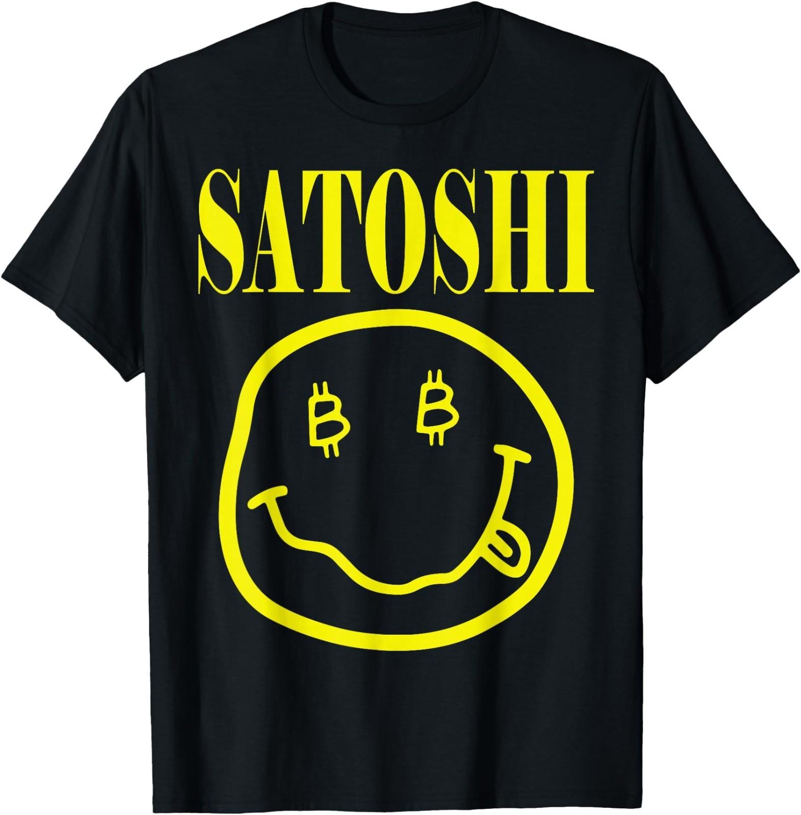 Satoshi Bitcoin Yellow Smile Face T-Shirt XXL