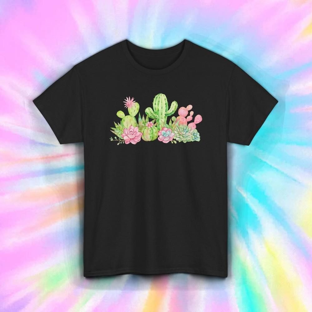

Succulent Cactus Shirt | Watercolor Desert Plants Graphic Tee Southwest S-5XL M