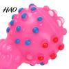 Oral Health Care Dog Toys Squeaky Dumbbell Toy, Vinyl Chew Spiky Teeth Safe Non-Toxic Cleaning Toy for Small Large Dogs Interactive Play Bright