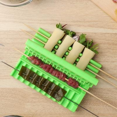 Kebab Maker Mould Plastic Kabob Maker Press Barbecue Meat Skewer Manual Kebab Making Tool BBQ Gadget Plastic Kebab Press Mould