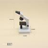 Realistic Mini Microscope Model Fine Detail Miniature Prop for Dollhouse Science Scene Kids Pretend Play Hobby Collection