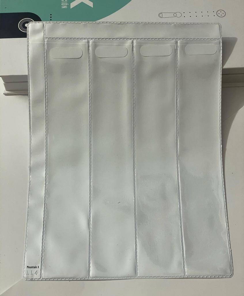 Zippered 4-Compartment PVC Notions Bag - White