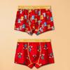 Year of the Horse Boys' Red Cotton Boxer Briefs - Medium & Large