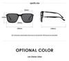 2025 Square Frame Polarized Photochromic Sunglasses for Outdoor Driving and Fishing with Spring Temples