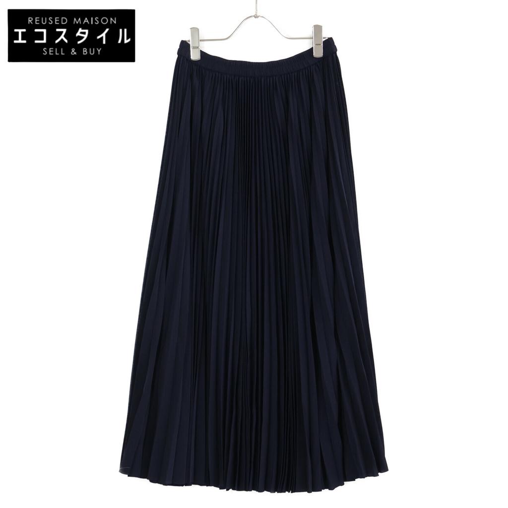Theory Luxe 23 Years Navy Refined Pleats 2 Pilil Skirt Skirt 38 NavyUsed