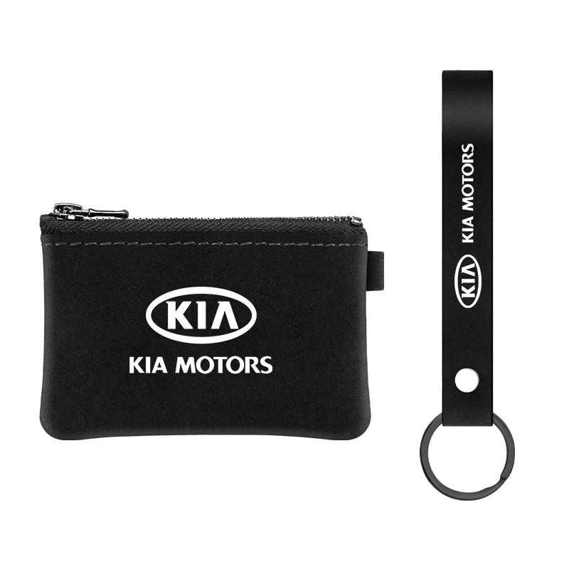 ABCDGC1 Car Accessories For KIA Soul Sorento K2 K5 Picanto Optima Sportage Cerato Leather Car Key Cover Case Wallet Bag Keychain