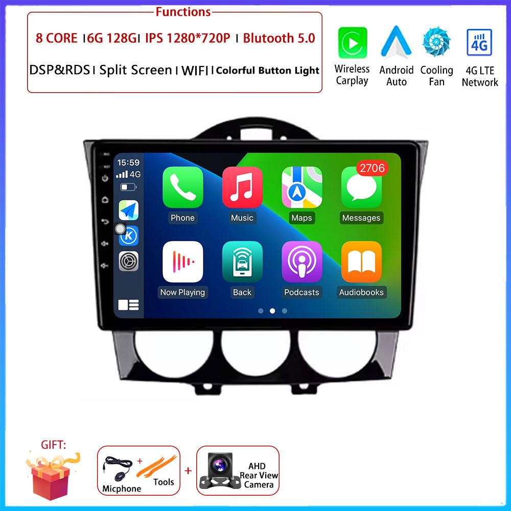 For Mazda RX-8 RX8 SE 2003 - 2021 Car 4G Android OS Radio Stereo Multimedia Video GPS Navigation Player QLED Screen BT 5.0 Wifi