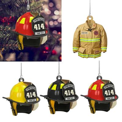1Pc Car Rear View Mirror Firefighter Pendant Keychains Ornament Bag Decoration Household Hanged Adorn or Car Brooches