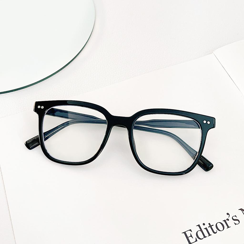 Glasses B319 Square Rivet Retro Solid Color Frame Student Temperament Flat Mirror