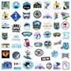 10/30/50pcs Cool Winter Ski Cartoon Stickers Outdoor Sports Decals DIY Luggage Scrapbook Snowboard Adventure Graffiti Sticker