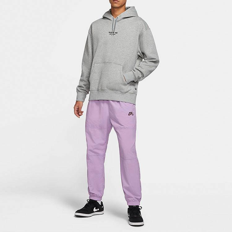 Nike Fleece Embroidered Logo Skateboard Hoodie Men Hoodie Grey DA4265-063