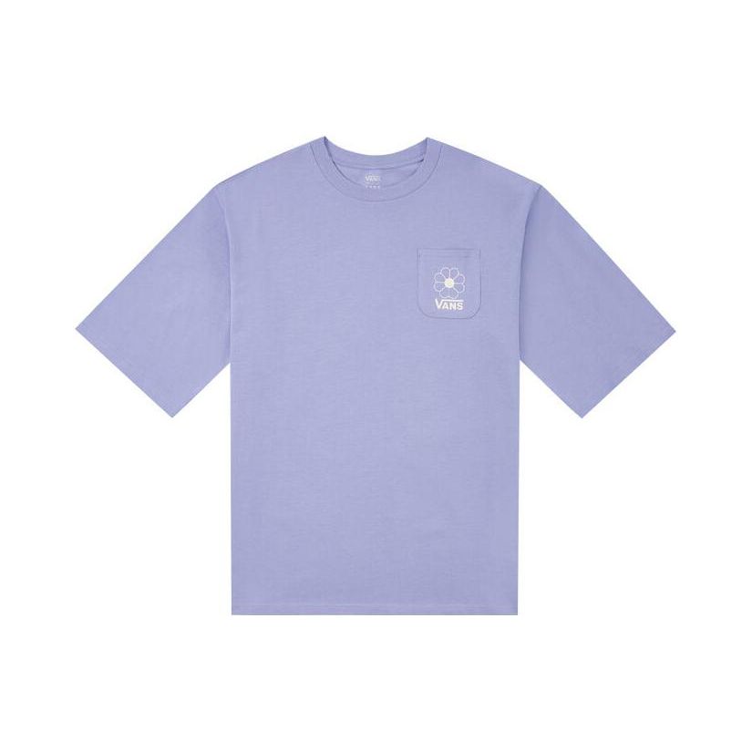 

Vans Loose Fit Crew Neck Solid Color Pullover Short Sleeve T-Shirt Women tops Purple VN00091XC8B M