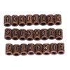 24 PCS Antique Copper Hair Beads Vintage Large Hole Metal Braiding Tube Beads for DIY Jewelry Hair Decoration