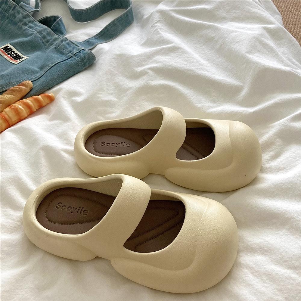 Sommer Damen Oberbekleidung modisch hochwertig superweich niedlich wie auf Scheiße treten Gefühl dicksohlige rutschfeste Slipper Oberbekleidung Damenschuhe