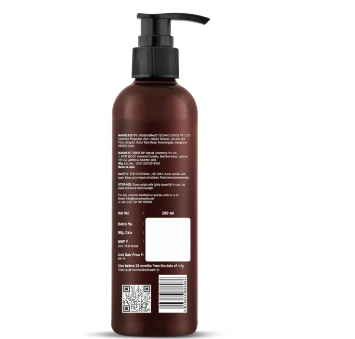 Shampooing à l'argan et à la kératine Botanic Hearth avec 100 % d'huile d'argan pure et d'extraits d'aloès Shampooing pour femmes et hommes 200 ml