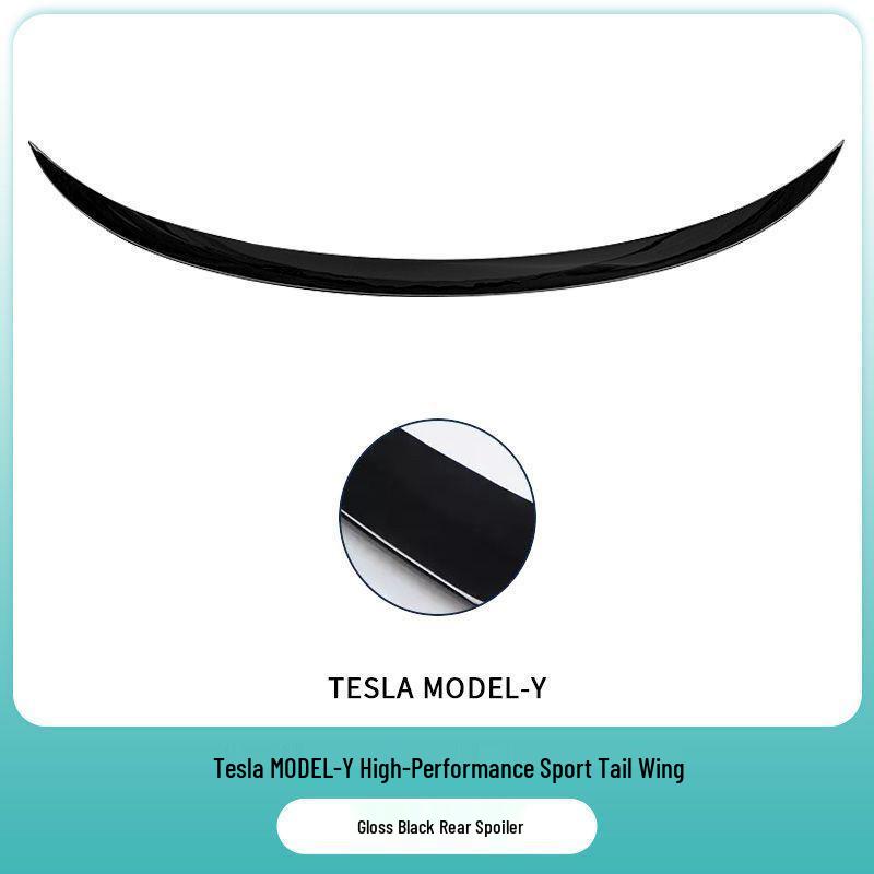 Tesla Model Y/3 Carbon Fiber Rear Wing: Enhances Performance, Reduces Wind Resistance, No Drilling Required.