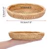 Small Woven Wicker Basket - 7.6" Round Entryway Organizer for Keys, Wallet, Cell Phone & Snacks