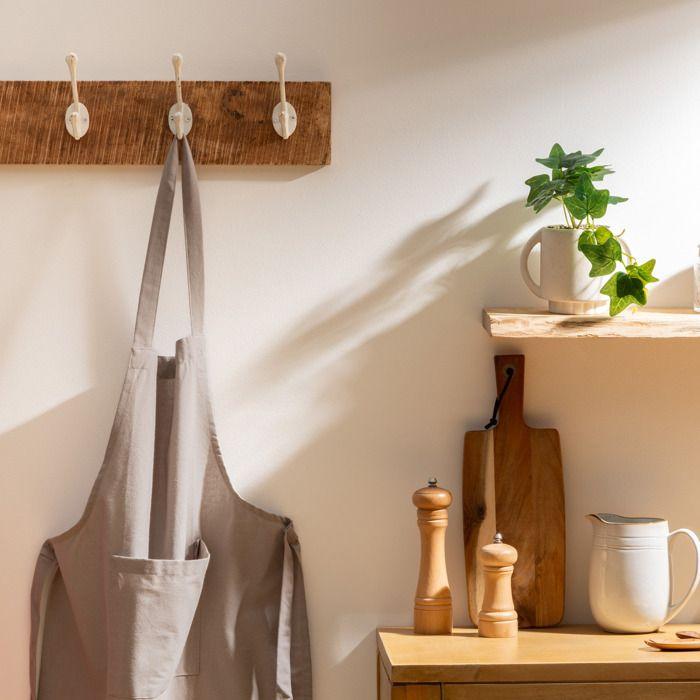 Tablier coton gris 60x80cm - Atmosphera createur d'interieur