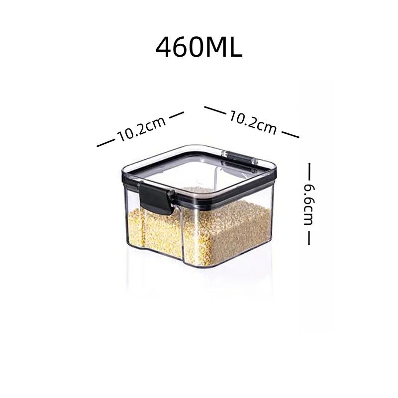 

460/700/1300/1800mL Plastic Storage Box Can Hold Snack Spices Cereal Fruits Household Furnishings Kitchen Food Storage Container
