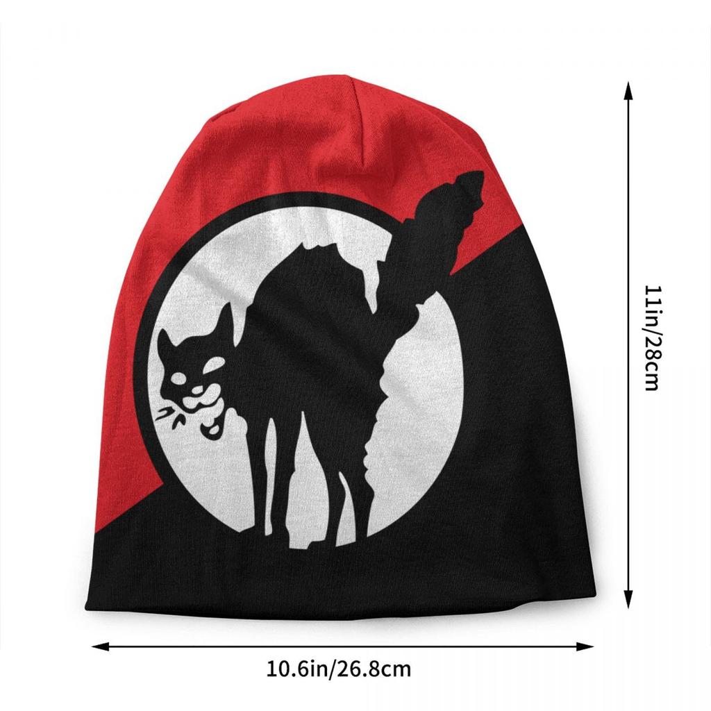 Anarchist Black Cat Flag Bonnet Hat Knit Hats Unisex Women Fashion Unisex Adult Winter Warm Skullies Beanies Cap