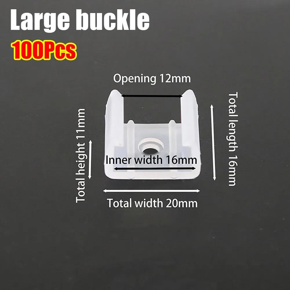 100 Stück 220V Flexible COB LED Streifen Befestigungsclips Kunststoff 8-20mm Licht Montage Schnalle Lampenfassung Zubehör 5050/5730/2835