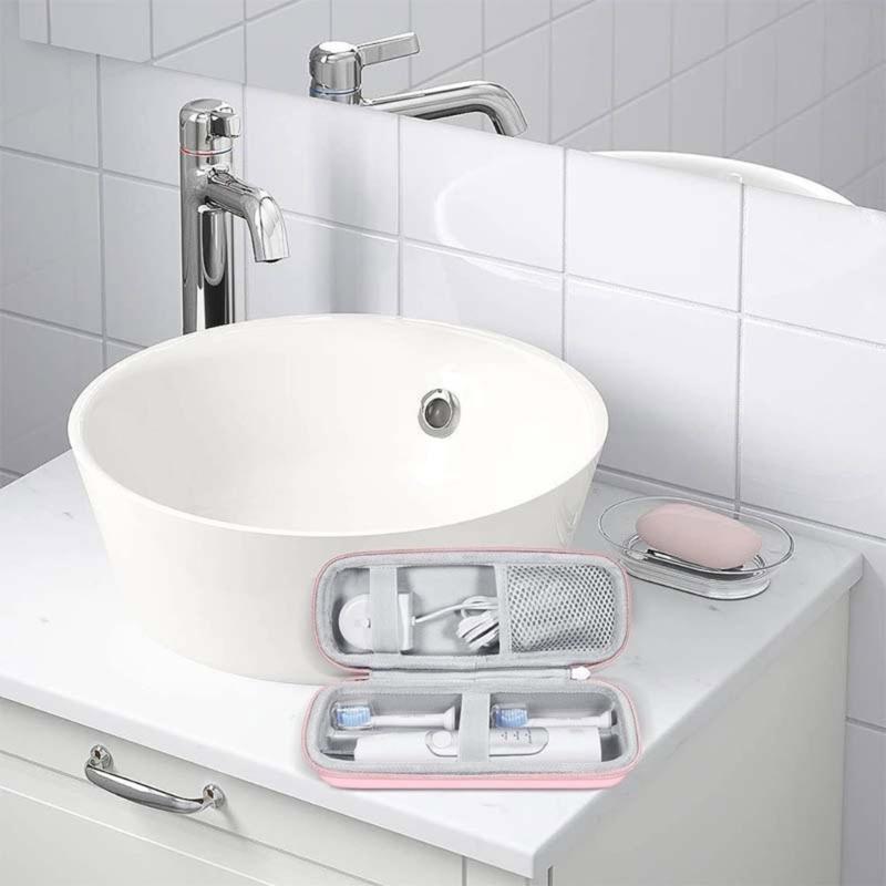 Electric Toothbrush Storage Bag Portable Zippers Travel Case with Compartment Waterproof Travel Organize Bag for Camping
