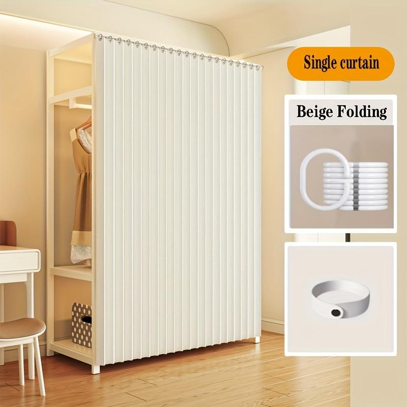 Boho Falten Verdunkelungsvorhang Thermisch Isoliert Ösen Schneidbare Trennwand für Kleiderschrank Flur Wohnzimmer