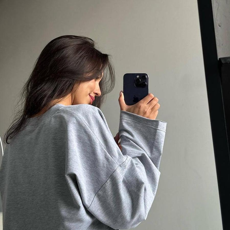 Women's Casual Loose Sports Set Long Sleeve Sweatshirt Top Shorts Two Piece Pajama Home Clothes