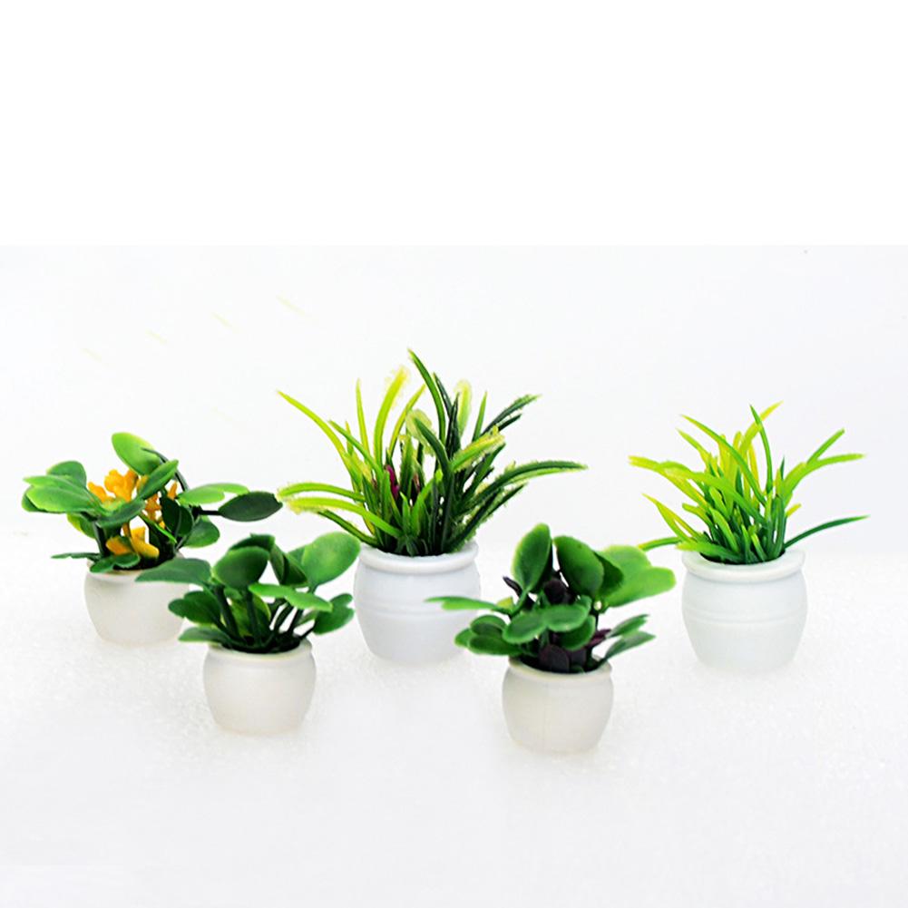 Miniature Flower Pot Garden Accessories 20PCS Dollhouse Plant Model for Toy House Photography Props and DIY Crafts