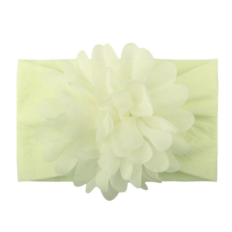 Diadema para bebé con diseño de flores, color liso, para niñas