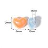 10Pcs/Lot 24×20mm Acrylic Beads For Jewelry Production Colored Heart Shape Hole Size 3.8mm Beads Diy Handmade Charm Headrope