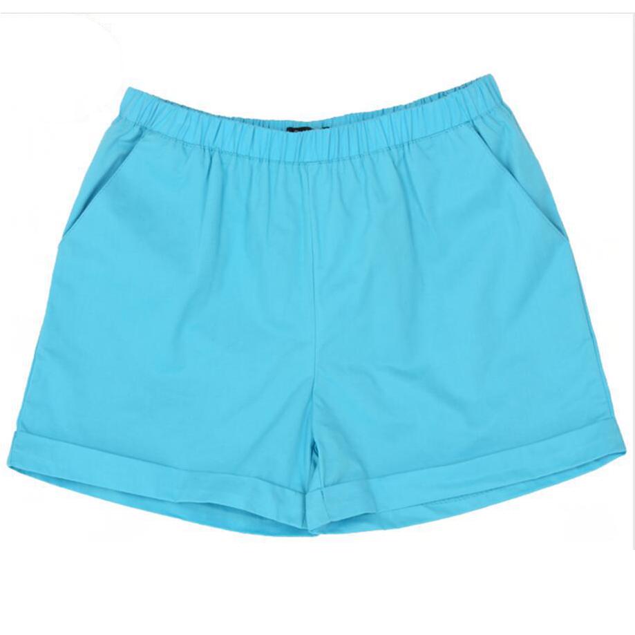 Women's Summer Solid Color Shorts Plus Size Loose Cotton Elastic Waist Casual Breathable Lightweight Outdoor Wear Pants