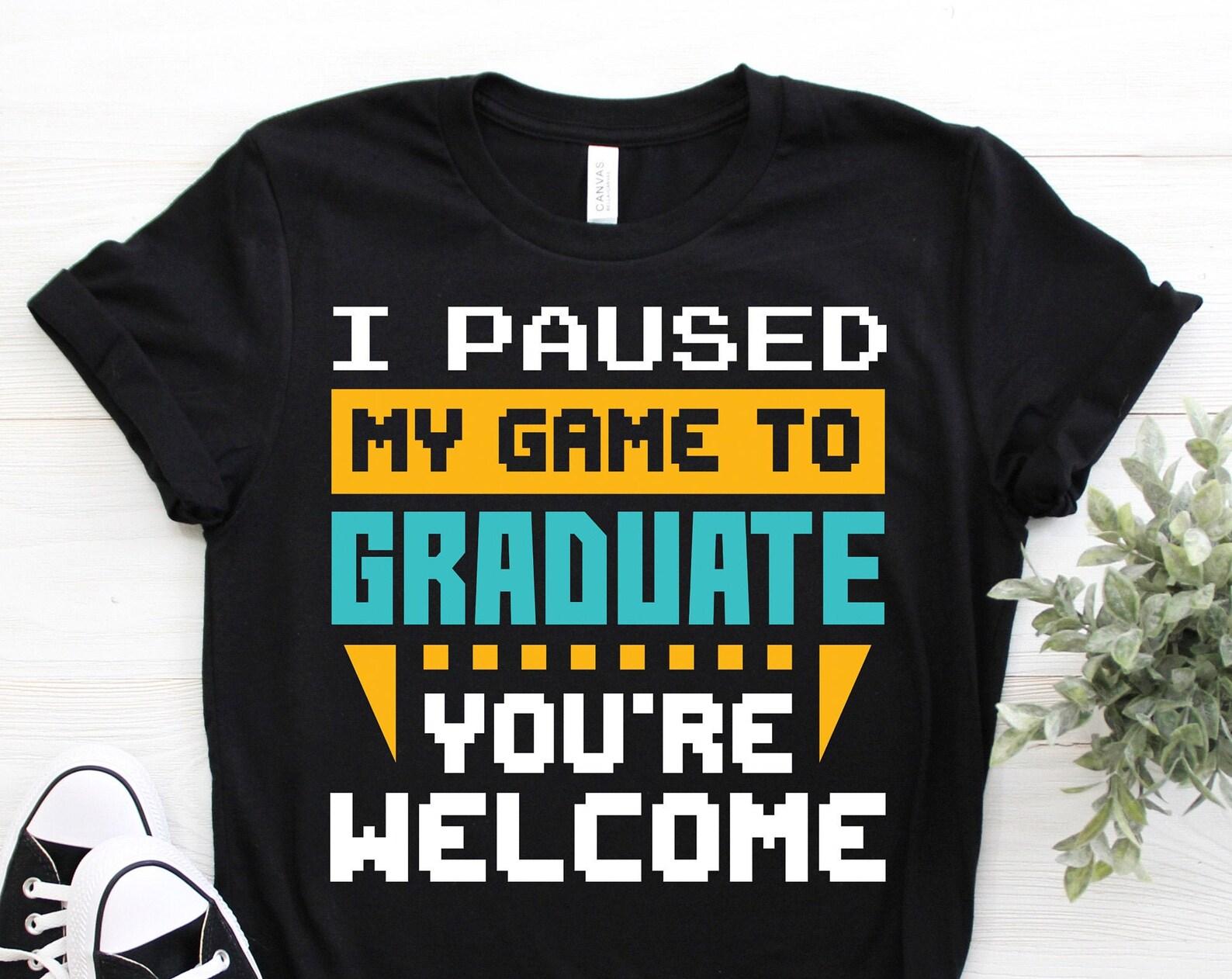 Graduated Gaming Graduation Funny Gamer T-Shirt, Playing Video Games Lover, School College University Graduate Gifts, Graduating Students, 150
