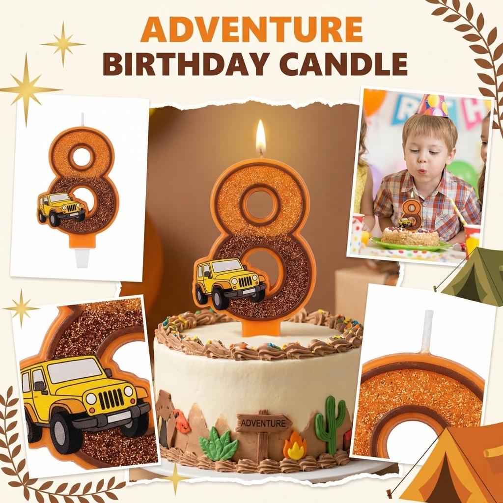 Fashion Cartoon Creative Birthday Candles Party Digital Candles