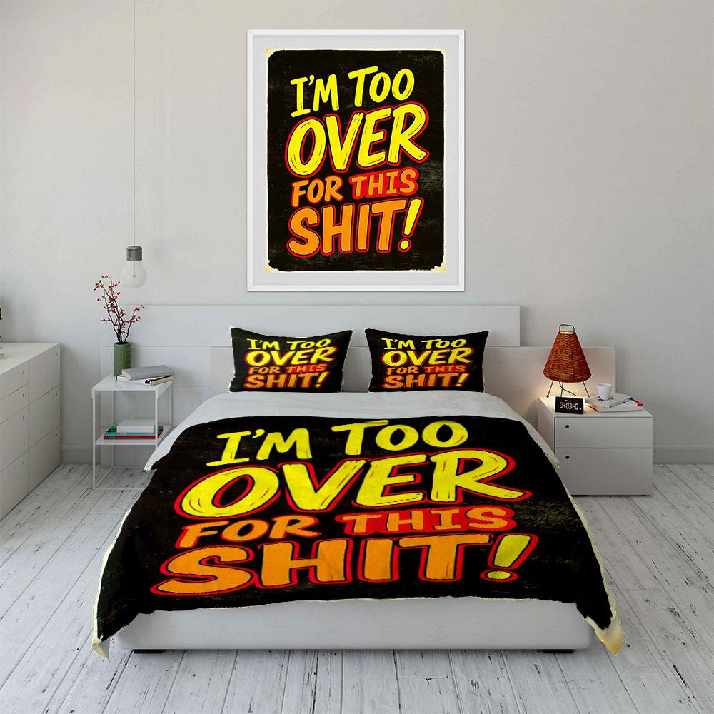 Bold text graphic design. Bedding sets Duvet cover sets Duvet covers Pillowcases(1 * Duvet Cover 2 * Pillowcases, without duvet insert)