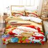 Christmas Bedding Set Polyester Duvet Cover Quilt Comforter Pillow Case 3D Red Double Full King Queen Twin Single 2/3PCS Bedroom