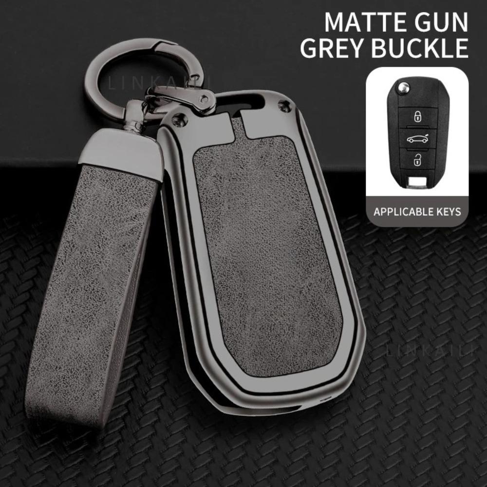 Potrivit pentru Carcasă Cheie Auto Peugeot 3008 2023 2022 2021 2020 2019 Aliaj de Zinc Piele de Înaltă Calitate Carcasă Cheie Auto Cataramă Accesoriu Auto