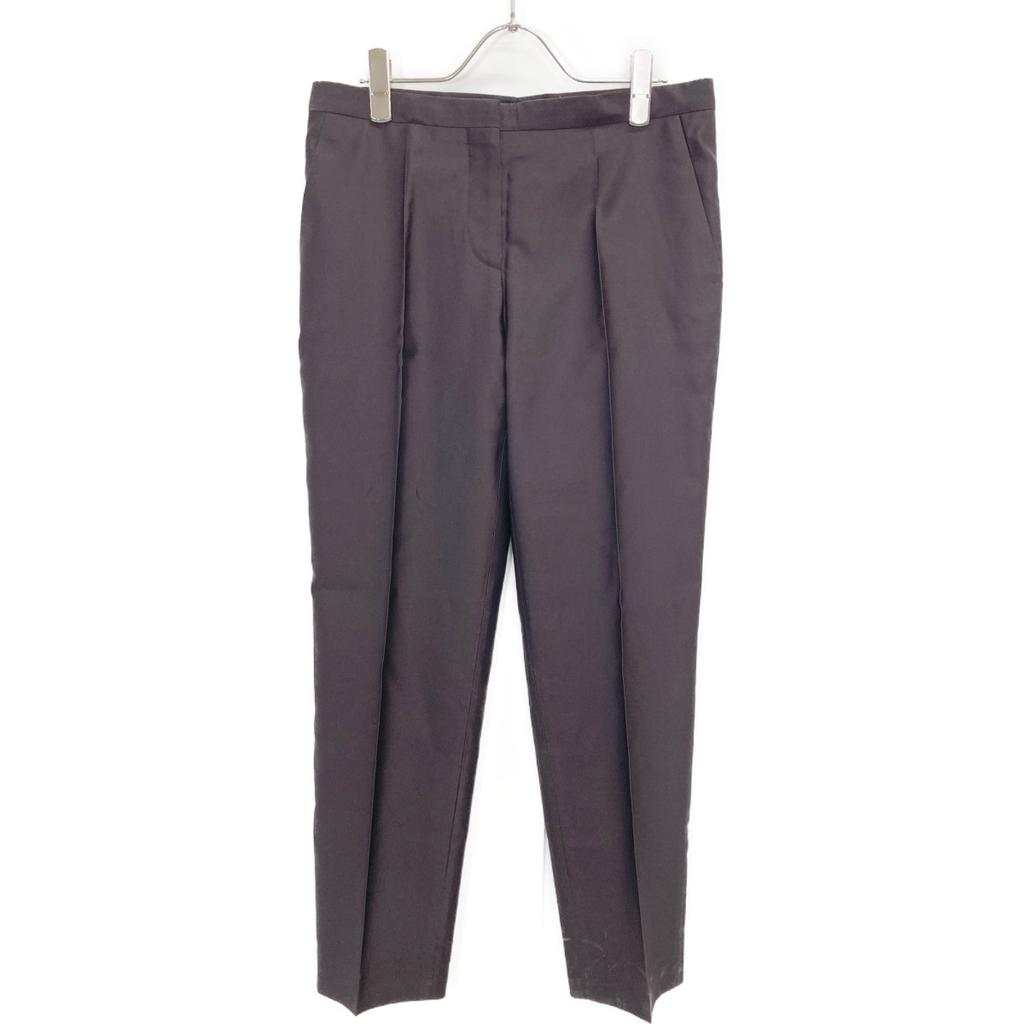 Prada P2062 Bold Satin Slacks Pants Bottoms 40 BordeauxUsed