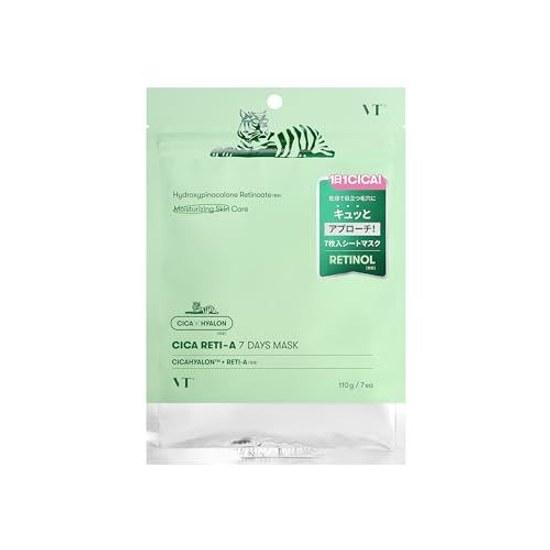 VTCOSMETICS Cica Leti Mask Retinol Pores Skincare Korean Cosmetics Sheet (7 Pieces)