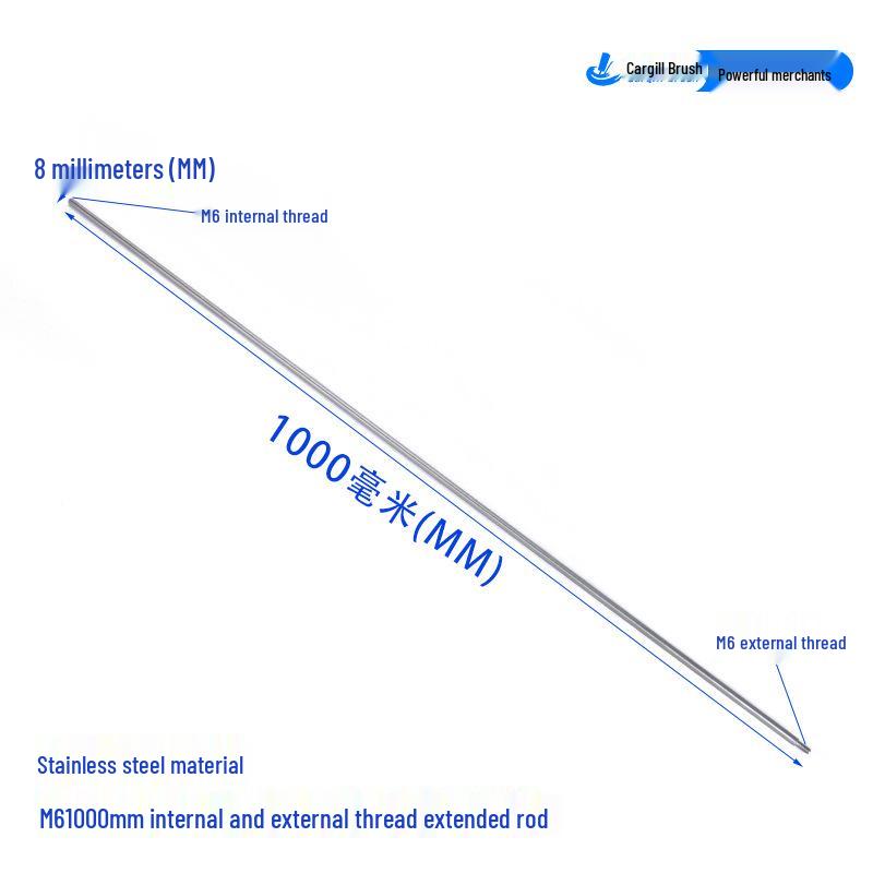 M6 304 Edelstahldraht-Rohrbürste zur Reinigung tiefer Löcher und zum Entfernen von Rost