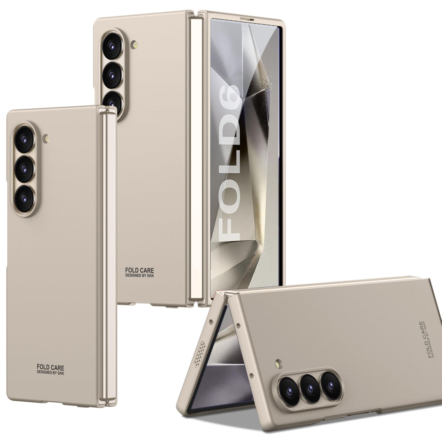 

Ультратонкий жесткий чехол для телефона из ПК для Samsung Galaxy Z Fold 6, 5, 4, 3, чехол Z Fold 6, противоударные чехлы For Galaxy Z Fold 6 золотой