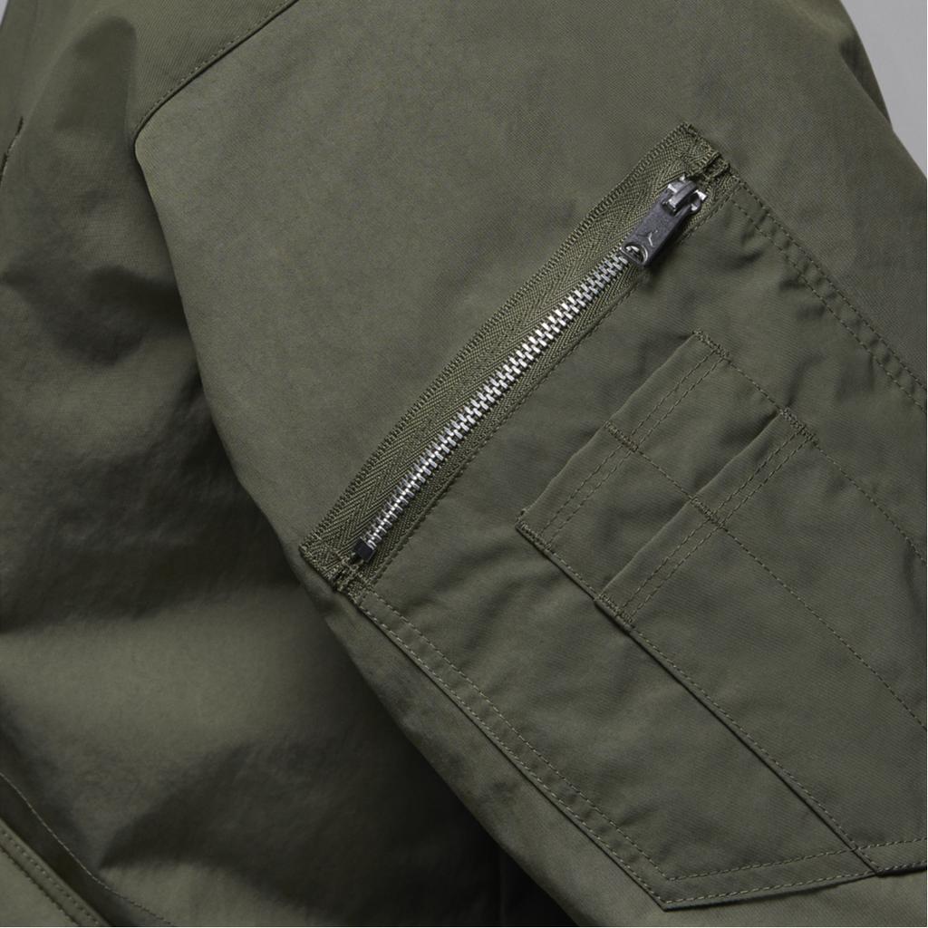 Jordan Renegade Solid Color Outdoor Casual Sports Stand Collar Zipper Jacket Men Jacket Dark-Olive-Green FV7268-222